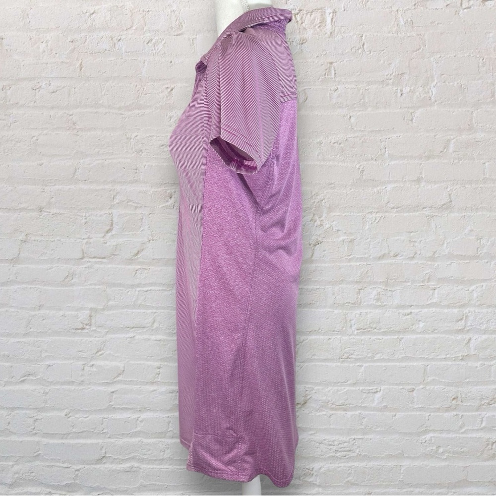 PrAna- Pink 1/4 Button Down Collared Short Sleeve Sporty Dress- Size M - Picture 5 of 7